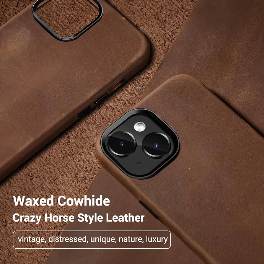 Amazon.com: Belemay Compatible with iPhone 15 Leather Case Magsafe